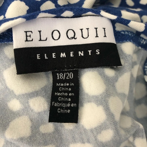 Eloquii Elements Maxi Dress Womens 18/20 Cutouts Abstract Flowy Coastal - Picture 3 of 12